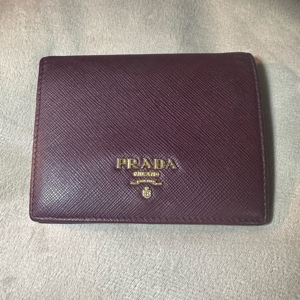 Prada Saffiano Leather Compact Wallet